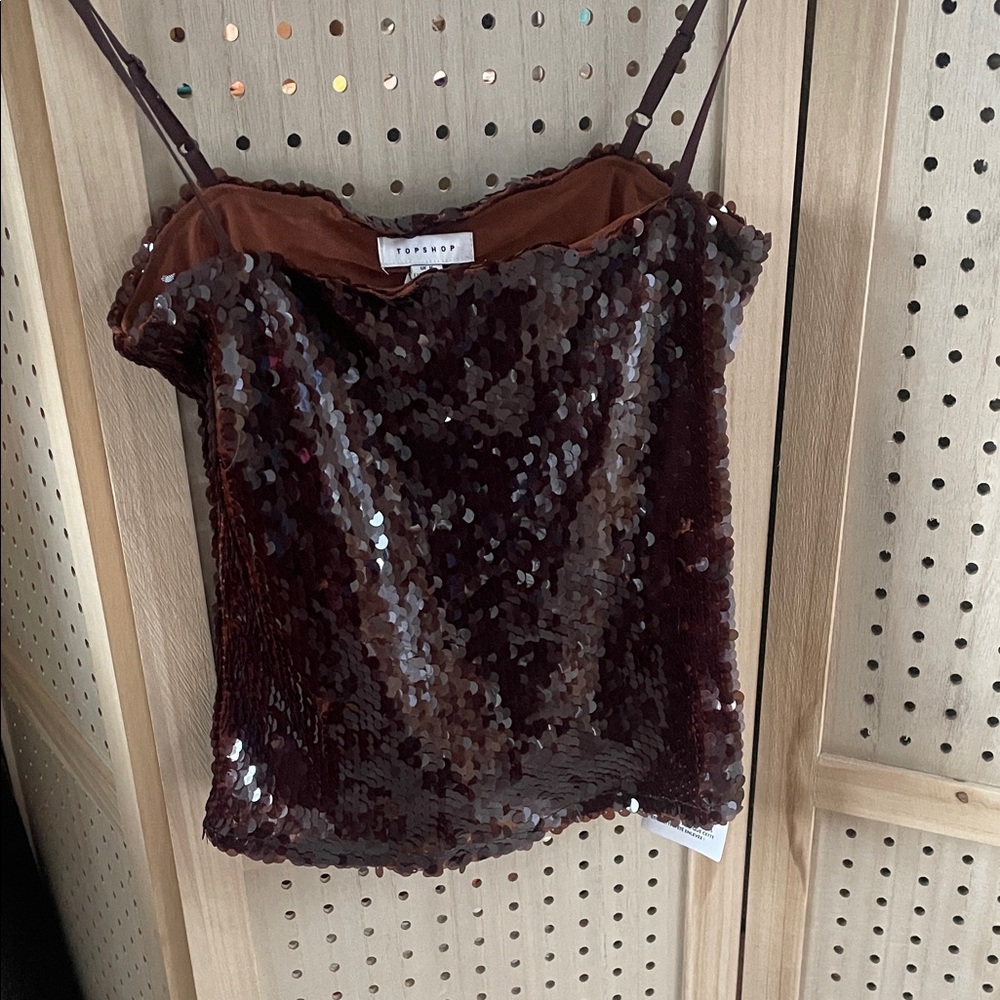 NWOT Topshop Sequin Camisole size Medium